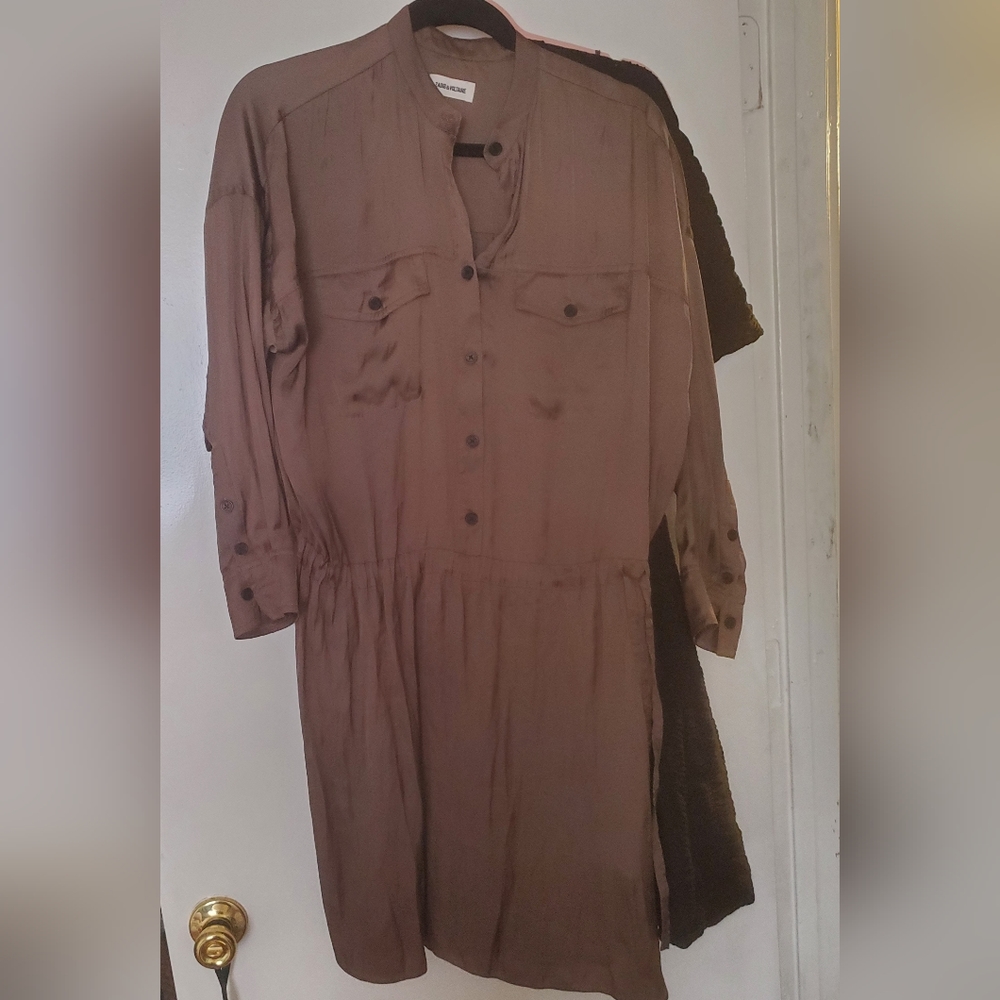 ZADIG & VOLTAIRE Romeo Satin Robe Dress. - Picture 11 of 16